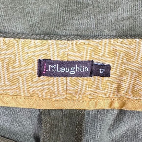 J. McLaughlin Green Corduroy Pants - Size 12 - Picture 7 of 9